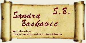 Sandra Bošković vizit kartica